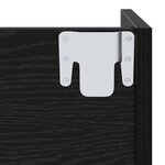 vidaXL Cabinets à chaussures muraux Chêne noir 60 x 18 x 60 cm