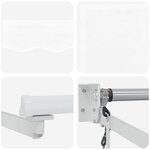 vidaXL Auvent Rétractable Blanc 500 × 300 cm Tissu et Métal