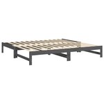 vidaXL Lit coulissant sans matelas gris 2x(100x200) cm