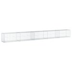 vidaXL Panier gabion avec couvercle 500x50x50 cm fer galvanisé