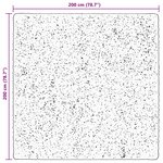 vidaXL Tapis de surface Carré HUARTE Marron 200 x 200 cm Polyester