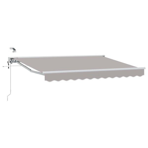 vidaXL Auvent rétractable électrique Gris clair et blanc 3 x 2 5 m