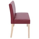 vidaXL Banc 139 5 cm Rouge bordeaux Similicuir