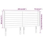 vidaXL Tête de lit avec oreilles Crème 203x16x118/128 cm Tissu