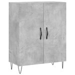 vidaXL Buffet haut Gris béton 69 5x34x180 cm Bois d'ingénierie