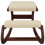 vidaXL Chaise assis-genoux crème 55x84x55 cm contreplaqué de bouleau