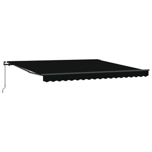 vidaXL Auvent Rétractable Noir 400 × 300 cm Polyester et Acier