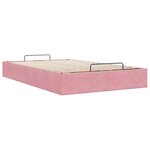 vidaXL Cadre de lit ottoman sans matelas rose 120x200 cm velours
