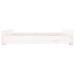 vidaXL Tiroirs de lit 2 Pièces blanc Bois de pin massif