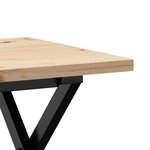 vidaXL Table basse cadre en X 80x50x40 5cm bois de pin massif et acier