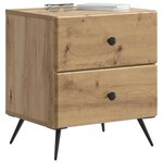 vidaXL Cabinet de chevet Chêne artisanal 43 x 34 5 x 47 5 cm