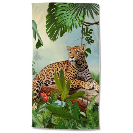 Good morning serviette de plage jungle 100x180 cm multicolore
