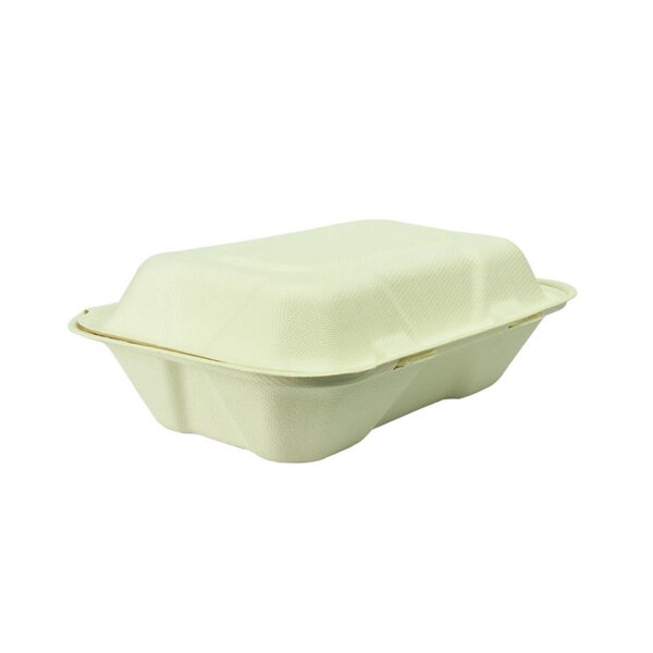 Boîte repas en bagasse compostable - lot de 200 - vegware -  - bagasse155 x155x74mm