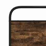 vidaXL Tête de lit chêne fumé 140 cm acier et bois d'ingénierie