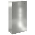vidaXL Boîte de dépôt de colis avec porte Chrome 44 x 22 x 82 cm Acier