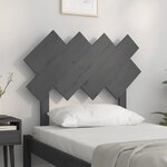 vidaXL Tête de lit Gris 92x3x81 cm Bois massif de pin