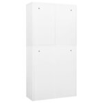 vidaXL Armoire de bureau Blanc 90x40x180 cm Acier