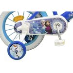 LA REINE DES NEIGES Vélo 14 + Casque - Enfant fille - Bleu et blanc