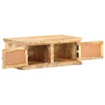 vidaXL Table basse 90x50x35 cm Bois de manguier et canne naturelle