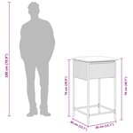 vidaXL Ensemble de bar de jardin avec coussins 7 Pièces marron poly rotin