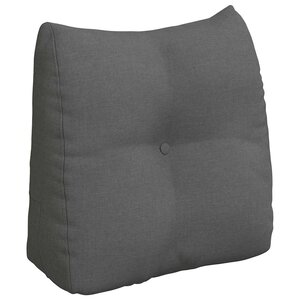 vidaXL Coussin de Dos Gris foncé 45 x 24 x 50 cm tissu