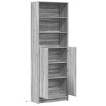 vidaXL Buffet haut LED sonoma gris 69x32 5x200 cm bois d’ingénierie