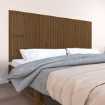 vidaXL Tête de lit murale Marron miel 204x3x90 cm Bois massif de pin