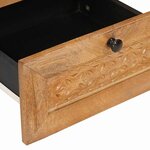 vidaXL Table de chevet avec tiroir Marron clair 40 x 33 x 46 cm