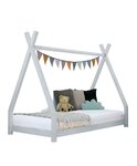 Lit tipi enfant NAKANA 90 x 180 gris clair