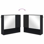 vidaXL Armoire Miroir Noir 59 x 17 x 55 cm Bois d'ingénierie