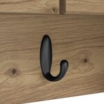 vidaXL Porte-manteau mural chêne artisanal 80 x 20 x 30 cm