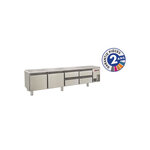 Soubassement réfrigéré positif inox - 300 l - baron - 1pleine