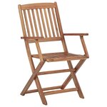Vidaxl chaises pliables de jardin 2 pièces avec coussins bois d'acacia