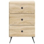 vidaXL Cabinet de chevet avec tiroir Chêne Sonoma 43 x 41 x 66 5 cm