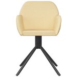 vidaXL Chaises pivotantes à manger lot de 2 Crème Velours