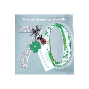 Carte de voeux glamour - anniversaire - 70 ans