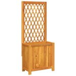 vidaXL Jardinière avec treillis 55x29 5x132 cm bois massif d'acacia