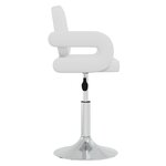 vidaXL Chaises pivotantes à manger lot de 4 Blanc Similicuir