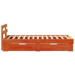 vidaXL Cadre de lit avec tête de lit Brun cire 80 x 200 cm Pin massif