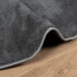 vidaXL Tapis OVIEDO à poils courts anthracite Ø 80 cm