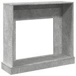 VidaXL Cadre de cheminée gris béton 100x30x87 5 cm bois d'ingénierie