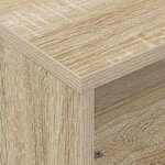 vidaXL Table d'appoint avec roues Chêne Sonoma 50 5 x 50 x 30 cm