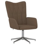 vidaXL Chaise de relaxation avec tabouret Marron Tissu