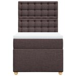 vidaXL Sommier à lattes de lit avec matelas Marron foncé 90x190 cm