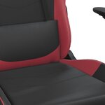vidaXL Chaise de jeu de massage Noir et rouge bordeaux Similicuir