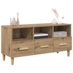 vidaXL Meuble TV Chêne artisan 102 x 36 x 50 cm Bois d'ingénierie