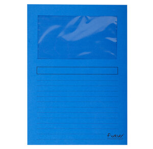 Paquet 100 Chemise à fenêtre FOREVER 22 x 31 cm Bleu Foncé EXACOMPTA