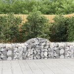 vidaXL Paniers à gabions arqués 18 Pièces 200x50x60/80 cm fer galvanisé