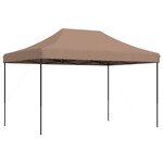 vidaXL Tente de réception pliable escamotable marron 410x279x315 cm