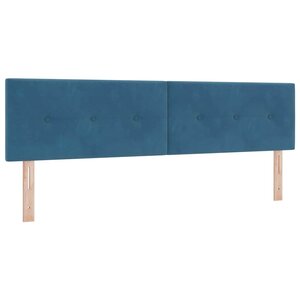vidaXL Tête de lit avec tête de lit Bleu foncé 180 cm Cuir synthétique